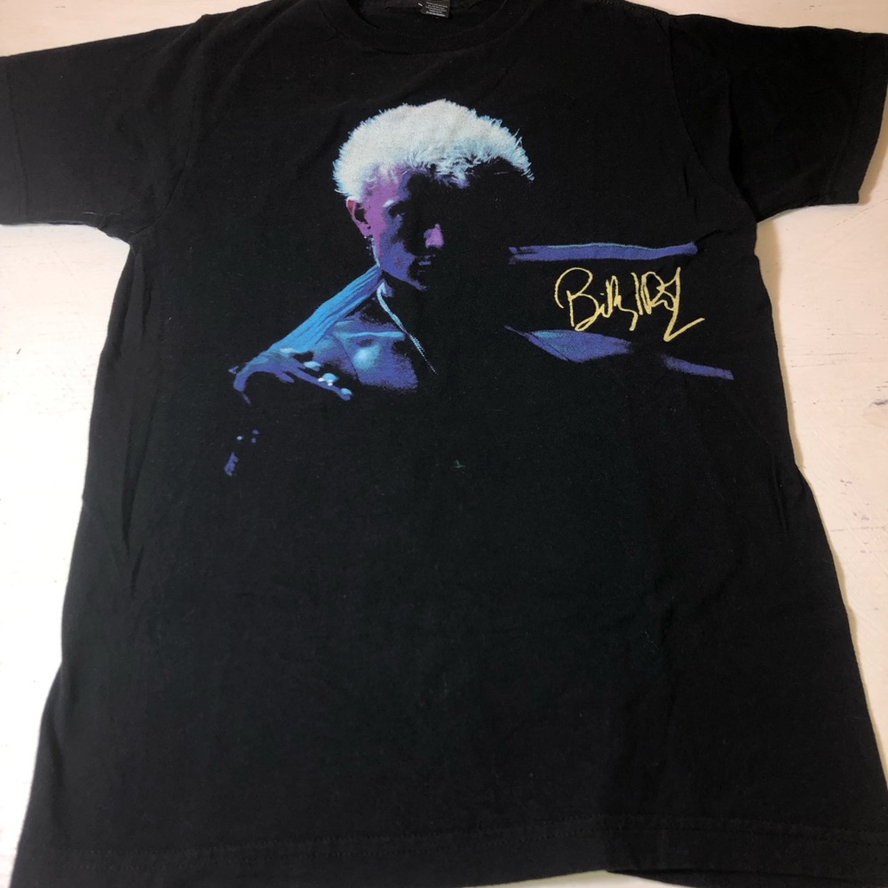 Billy Idol Black Graphic T-Shirt, XSmall, EUC, 100% Cotton, Unisex